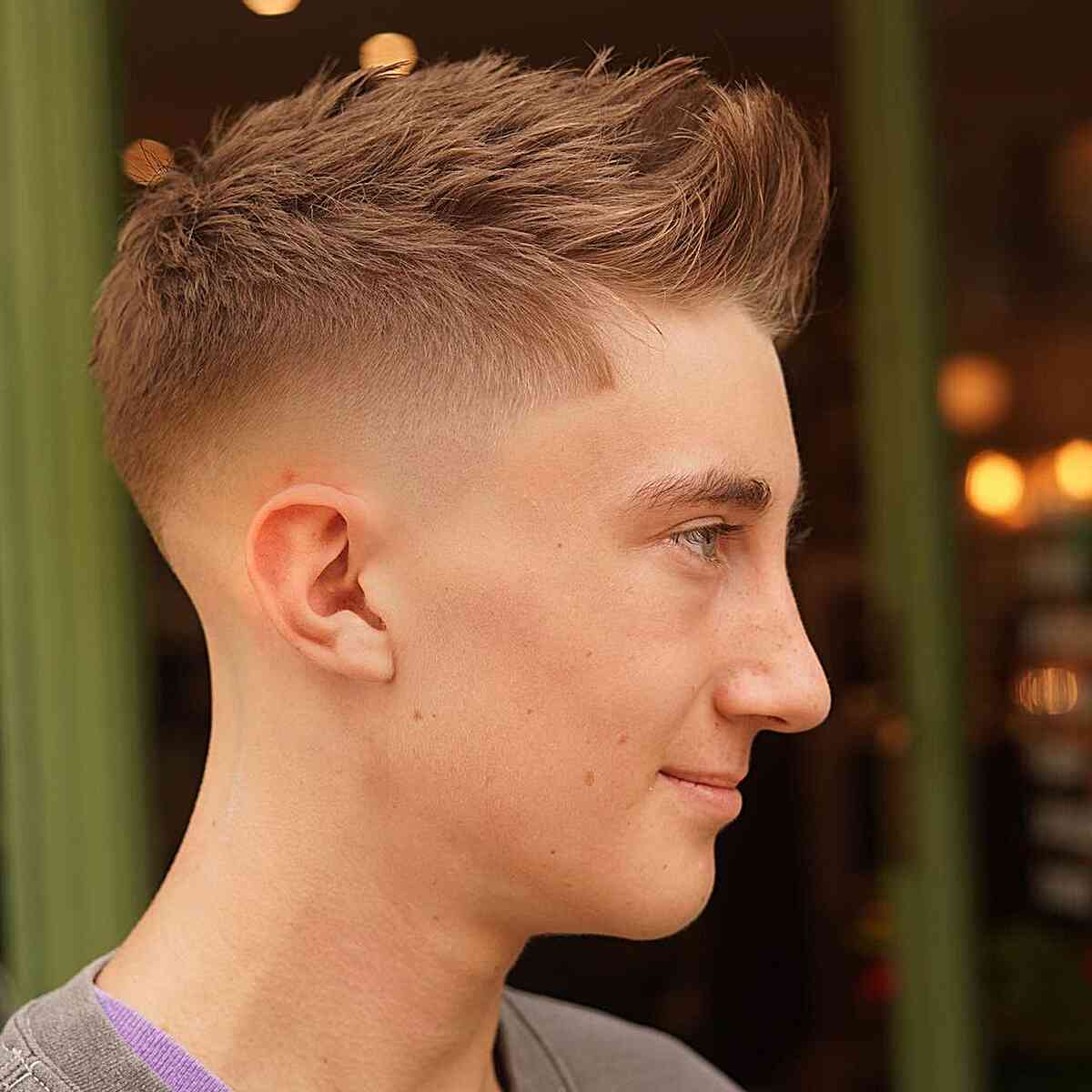 men The Modern Fade side profile haircut