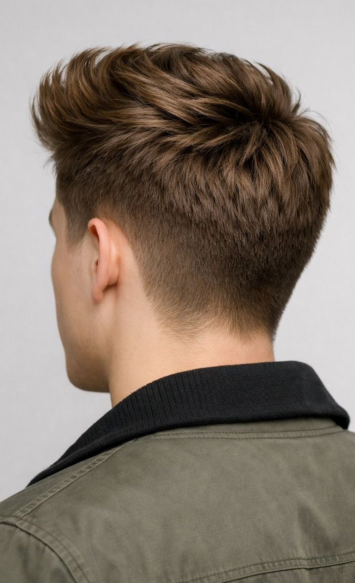 men The to Modern Fades back view haircut