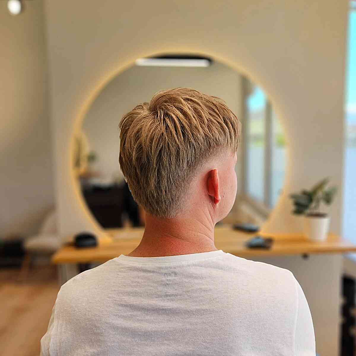 men The to Modern Fades back view haircut