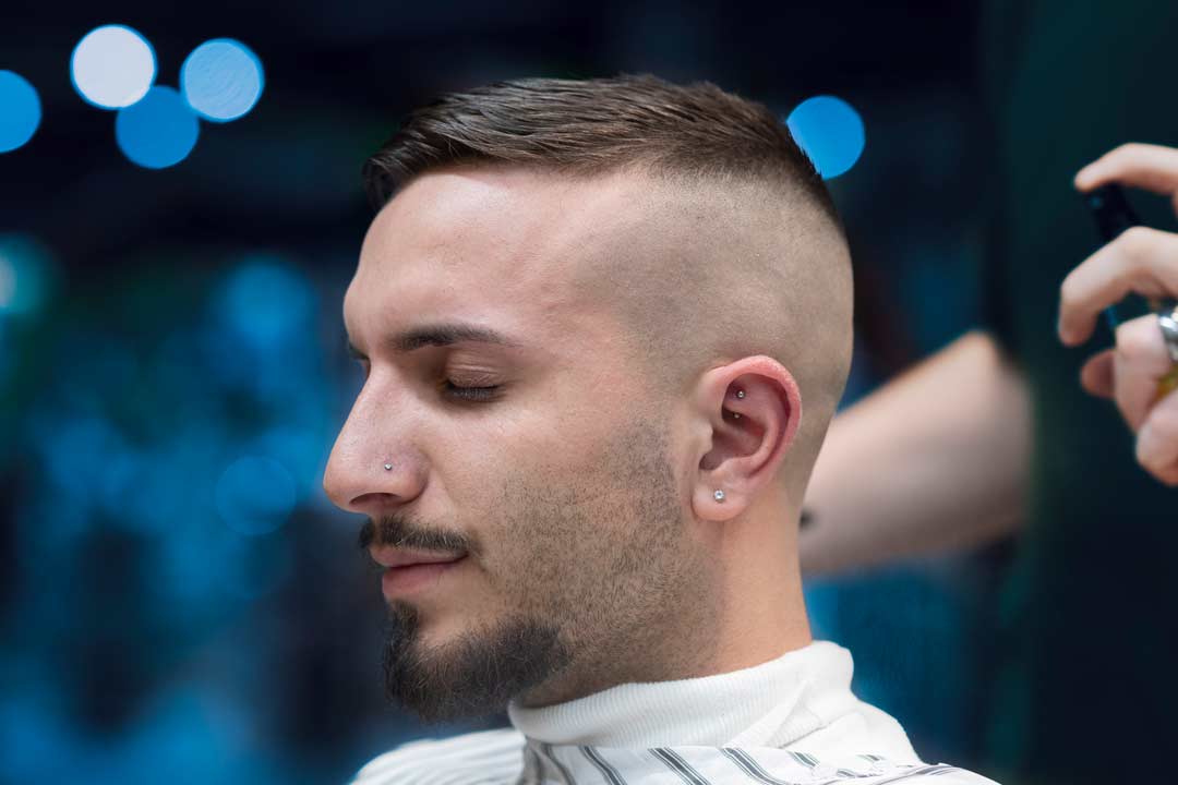 men The Fade Evolution side profile haircut