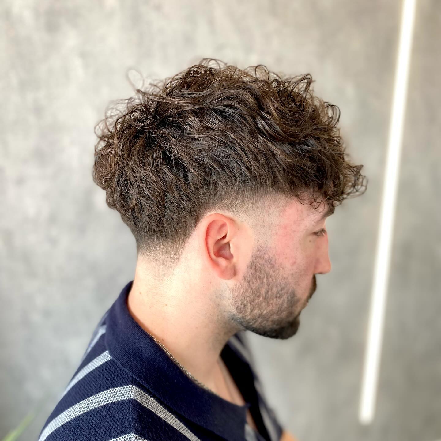 Mid taper fade haircut details