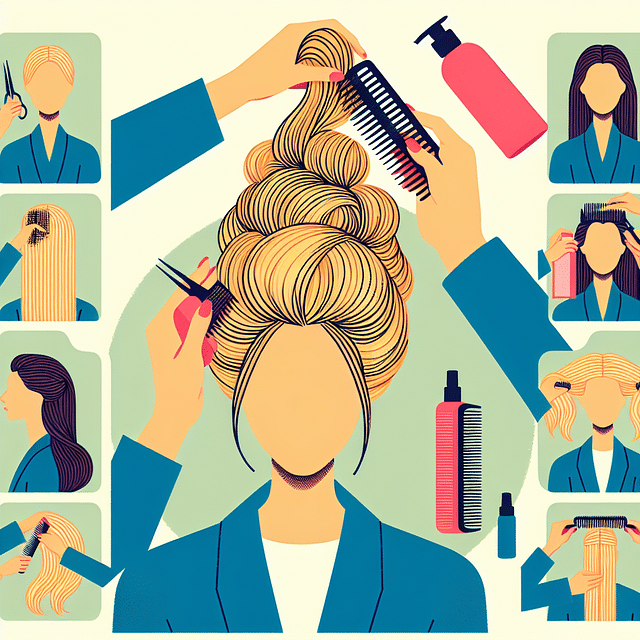 final styling touches on volumized hair