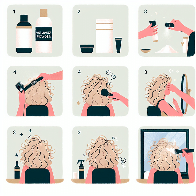 applying volumizing powder to hair roots