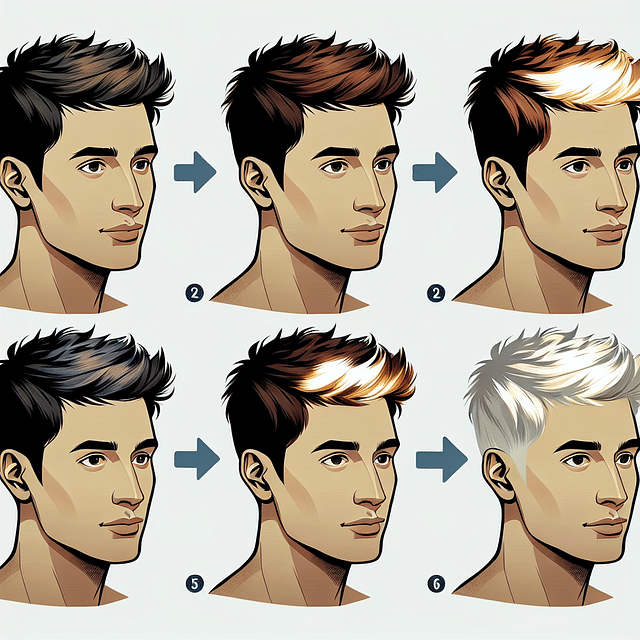 applying highlights to men's short hair