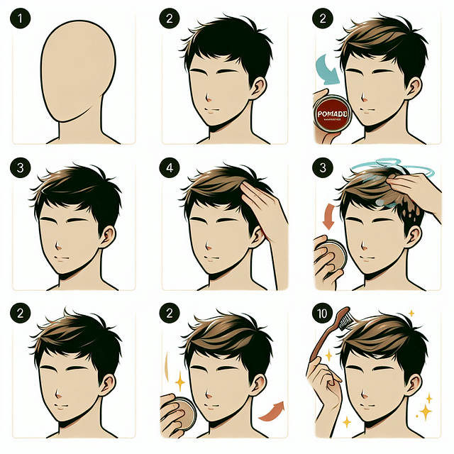 styling highlighted short hair with pomade