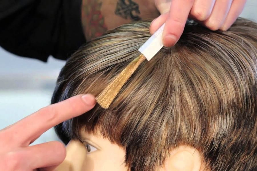 men ashy silver hair highlights