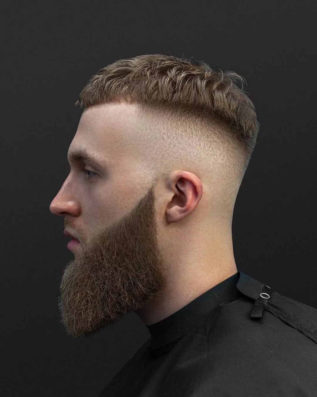 men's textured crop with highlights