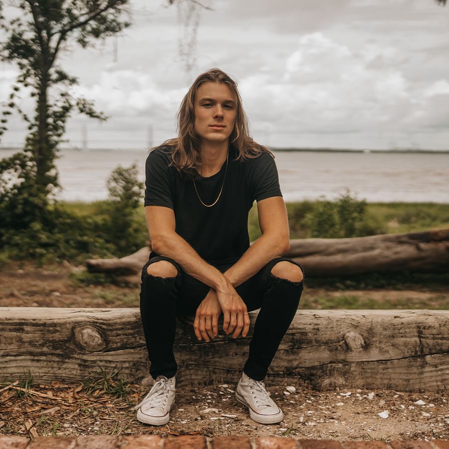 Man with healthy and well-groomed long hair