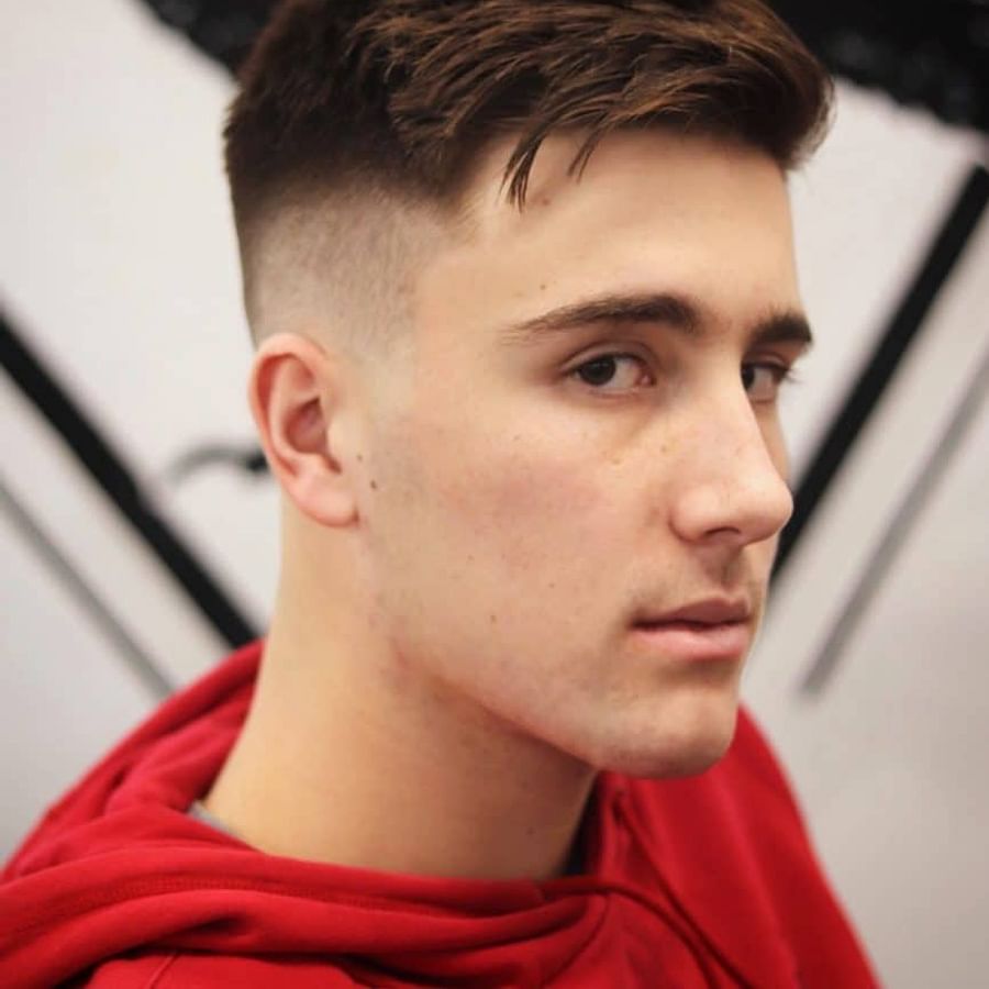Variety of men\'s mid fade haircut styles