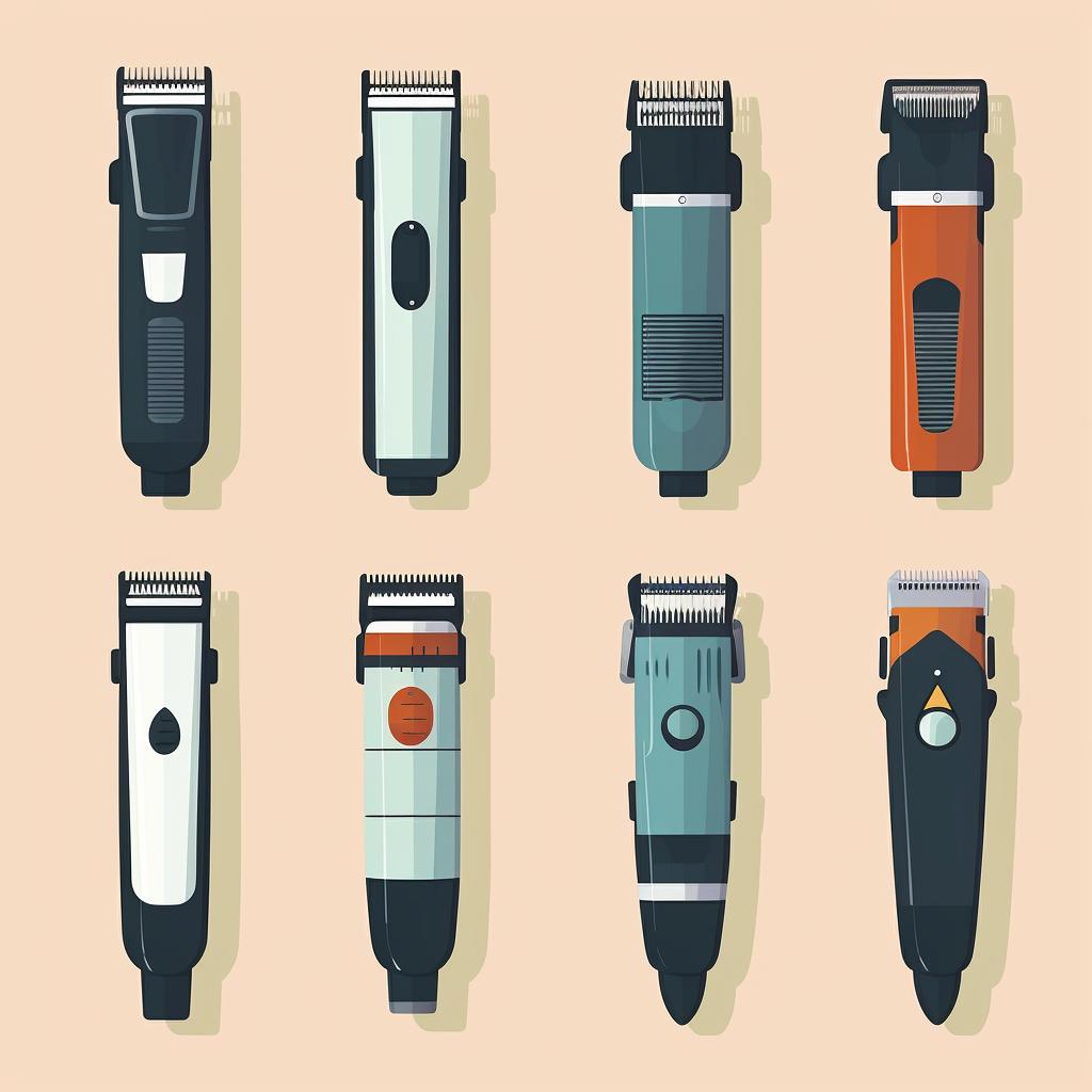 A set of professional-grade hair clippers.