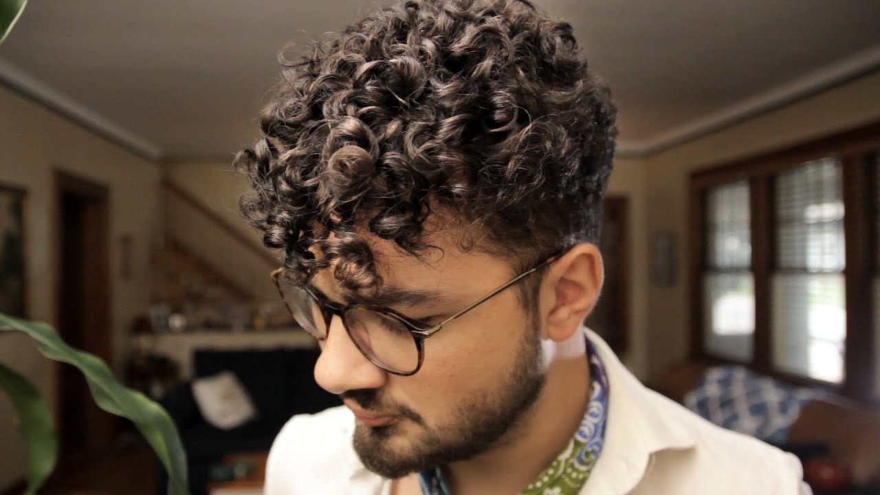Tutorial video for styling low-maintenance curly hairstyles for men
