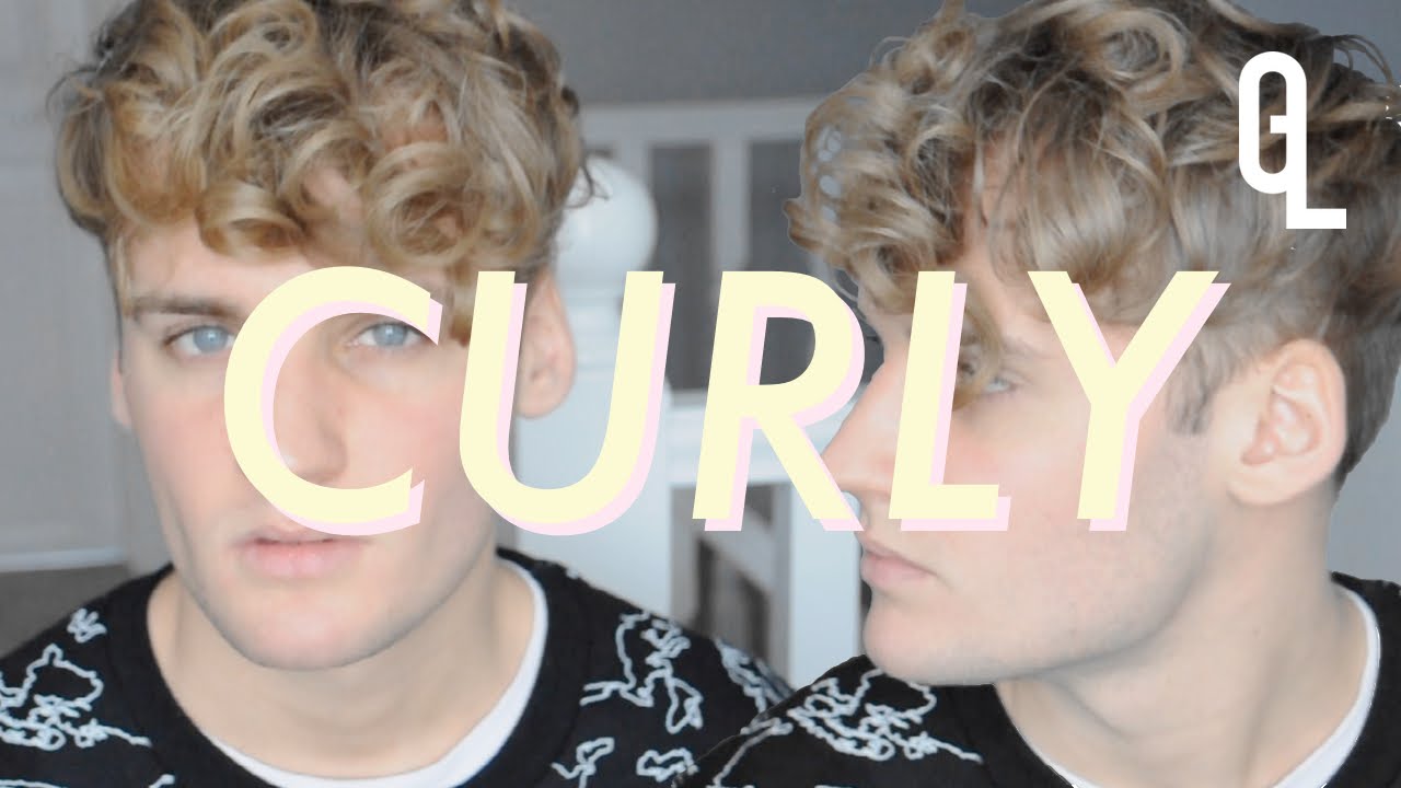 Man styling curly hair tutorial video
